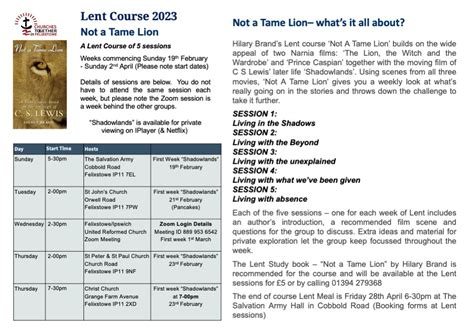 Lent Course 2023