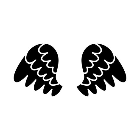 Angel wings icon vector. fly illustration sign collection. pilot symbol ...