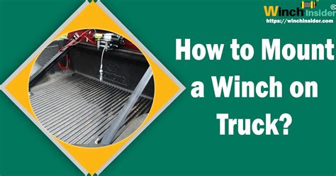 How to Mount a Winch on a Truck? - (Must Read Before Mount)