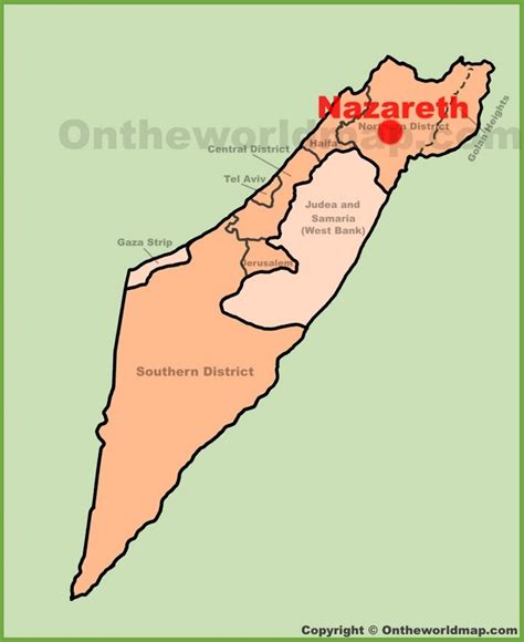 Nazareth location on the Israel Map - Ontheworldmap.com