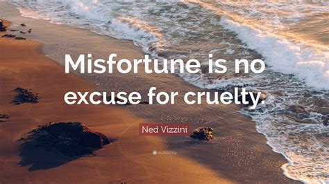 Ned Vizzini Quote: “Misfortune is no excuse for cruelty.”