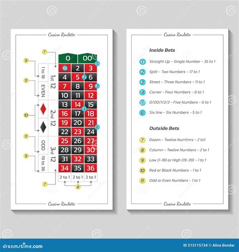 Casino American Roulette Rules. Infographics of Playing and Payout of Game Stock Vector ...