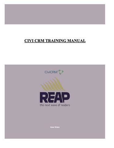 CIVI CRM Traning Manual | REAP