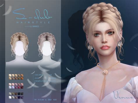 The Sims Resource - UPDO HAIR STYLE (Venus) 040822 BY S-CLUB