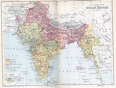 Large old political and administrative map of India - 1893 | India | Asia | Mapsland | Maps of ...