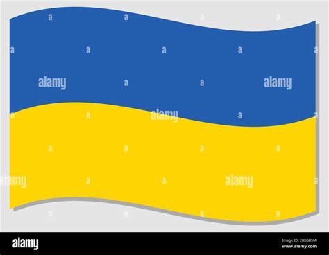 Waving flag of Ukraine vector graphic. Waving Ukrainian flag ...