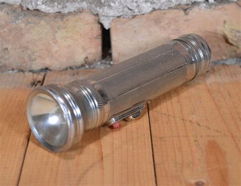 Vintage flashlights Eveready Chrome flashlight Camp lights