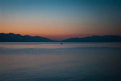 Lake Ohrid at sunset