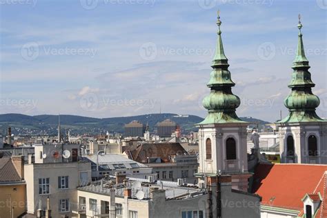 Vienna cityscape photographed from the roof 9802889 Stock Photo at Vecteezy