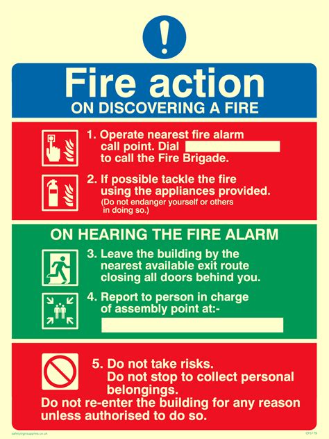 Fire Action Notice from Safety Sign Supplies