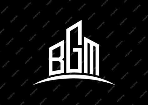 Premium Vector | Letter bgm building vector monogram logo design template building shape bgm logo