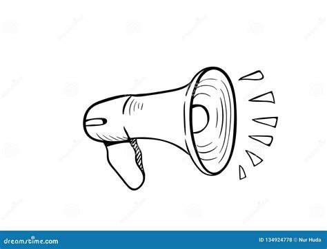 Megaphone Doodle Icon Vector Drawing Royalty-Free Stock Photo ...