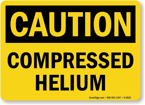 Helium Warning Signs - MySafetySign.com