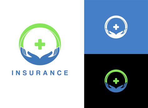 Health insurance logo. Health symbol icon and Two Hands. Vector Logo Design Template Elements ...