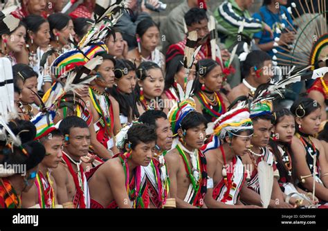 The image of Angami Naga tribe men at Hornbill festival, Nagaland, Inda Stock Photo - Alamy