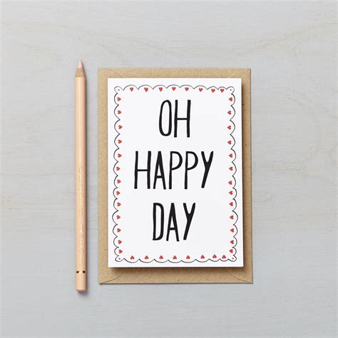 'oh happy day' card by lucy says i do | notonthehighstreet.com