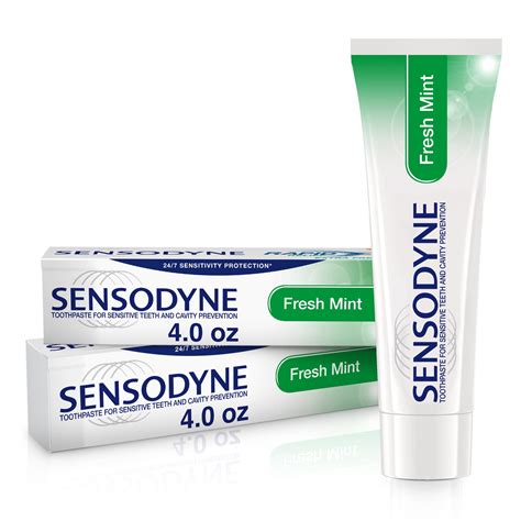 Sensodyne Sensitive Teeth and Cavity Prevention Toothpaste, Fresh Mint, 4 Oz, 2 Pack - Walmart.com