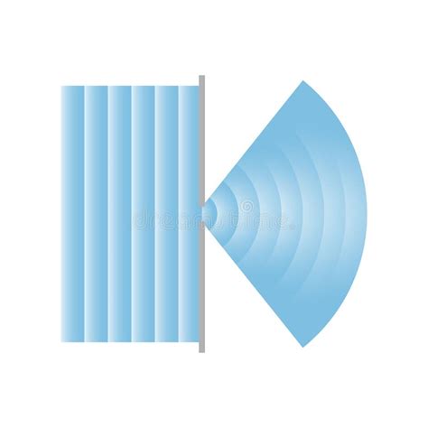 Diffraction of Light Waves Diagram. Stock Vector - Illustration of educational, obstacle: 257577024