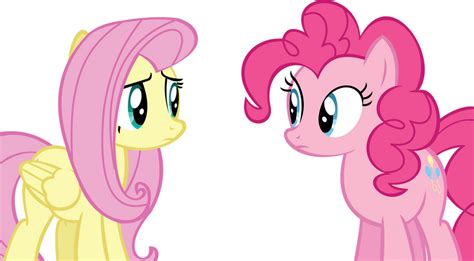 Fluttershy and Pinkie Pie Vector - Huh. by CyanLightning on DeviantArt