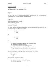 Exp 5 Head Loss Due To Friction 2012.pdf - MEHB221 Fluid Mechanics Lab ...