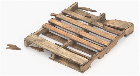 3D Wooden Pallet Damaged Model - TurboSquid 1869074