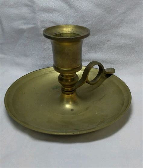 Vintage Brass Candle Holder CandleStick with Handle | Brass candle holders, Brass candle ...