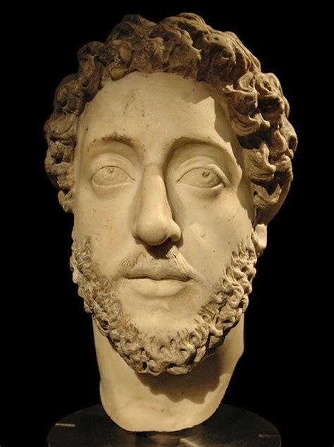 Emperor Commodus, head of Roman statue (marble), 2nd century AD, (Kunsthistorisches Museum ...