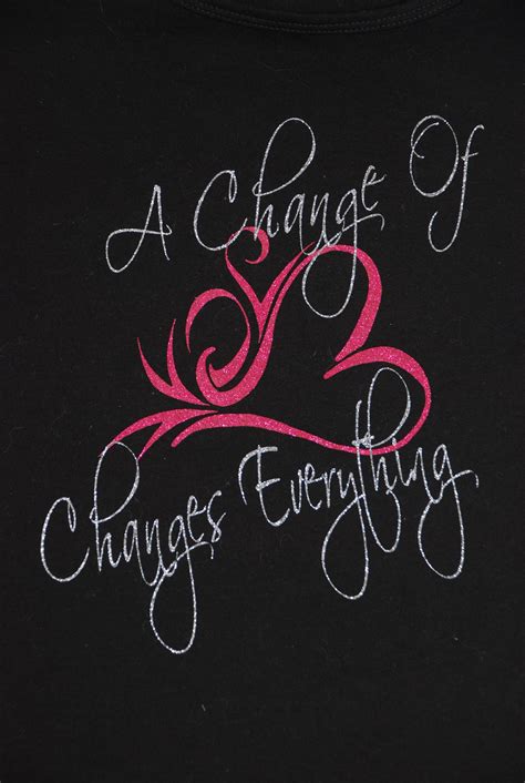 A Change of Heart Changes Everything. Silver glitter and red glitter on ...