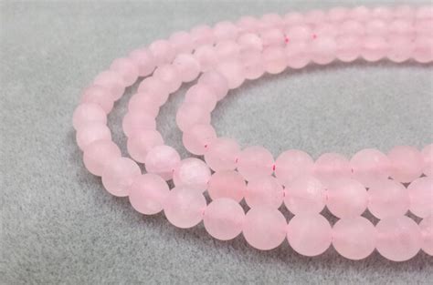 Rose Quartz Rose Quartz Beads 4mm Beads 8mm Beads Matte