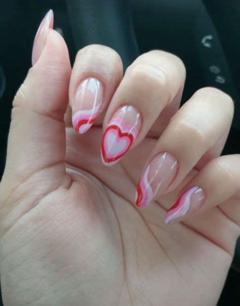 Swirl Heart Nail Inspo in 2021 | Stylish nails, Pretty nails, Short acrylic nails