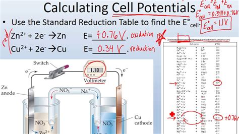 Calculating the Cell Potential of Electrochemical Cells. (Adv Chem Ch. 3, Part 7) - YouTube