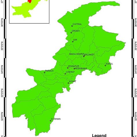 Location map of different weather stations of KPK situated in ...