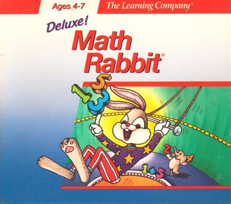 Math Rabbit Deluxe (1993) box cover art - MobyGames