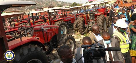 Sierra Leone’s President Julius Maada Bio Inspects Agricultural Machinery at the Agriculture ...