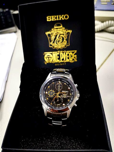 Limited Edition Seiko ONE PIECE 15th Anniversary Official Chronograph Watch Limited Metal ...