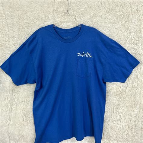 Salt Life Men's Blue T-shirt | Depop