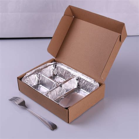 Disposable Takeaway Food Lunch 2 3 4 Compartment Aluminum Foil ...