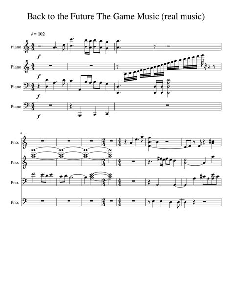 Back to the Future The Game Sheet music for Piano | Download free in ...