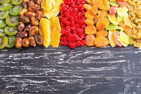 Mix of Dried and Candied Fruit Stock Photo - Image of black, ingredients: 100142706