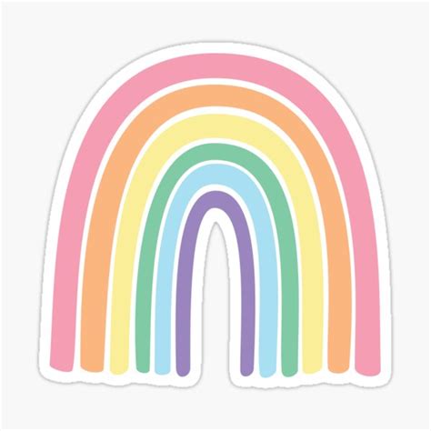 "Rainbow Pastel Kawaii Cute Aesthetic Boho" Sticker for Sale by candymoondesign | Redbubble