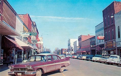 Main Street in Dickson, Tennessee 1957 Plymouth Belvedere