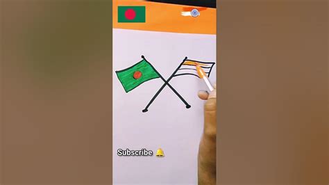 🇧🇩 Bangladesh flag vs 🇮🇳 india flag drawing | Independence day |republic day flag #shorts #viral ...