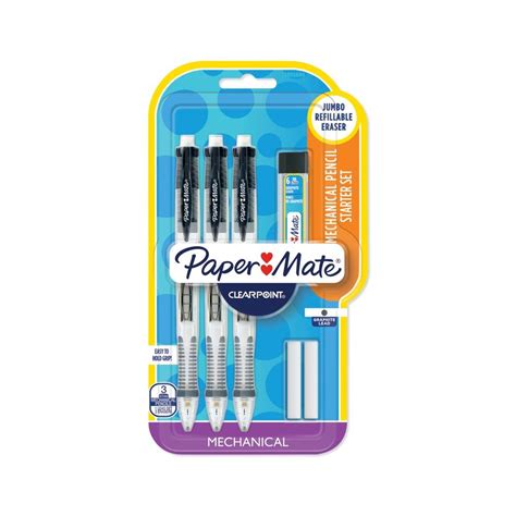 Paper Mate Clearpoint 3ct Mechanical #2 Pencils 0.7mm with Lead/Eraser ...