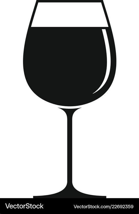 Wine glass icon simple style Royalty Free Vector Image