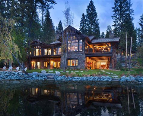 Breathtaking Montana lake house offers timeless rustic elegance