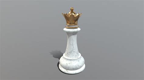 Chess Piece Queen - Download Free 3D model by Amine Hosseini (@suburbandigital) [e1bd054 ...