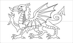 Welsh flag coloring - Country flags