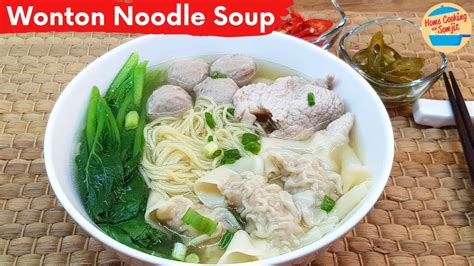 Homemade Simple & Fast Wonton Noodle Soup | Wantan Mee Soup Recipe - YouTube