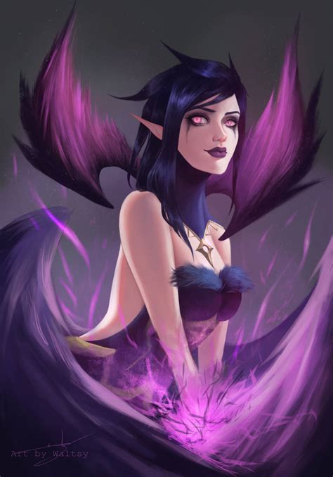 Pretty witch Morgana after visual rework: fan art [Artist: Waltsy ...