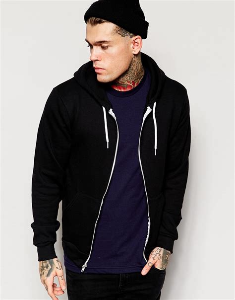 American apparel Flex Hoodie in Black for Men | Lyst